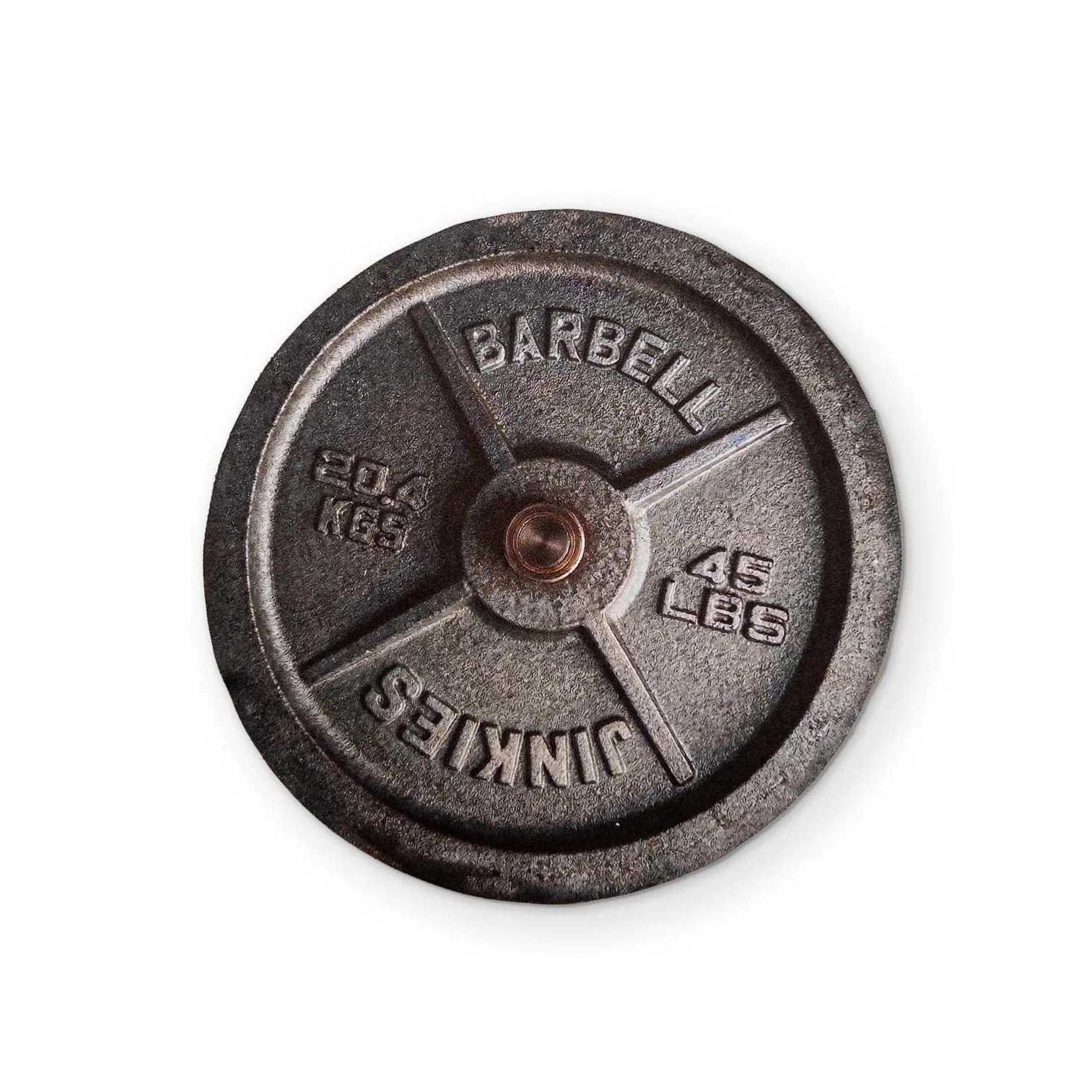 A 45LB WEIGHT PLATE YOU CAN CLEAN YOUR GLASSES WITH